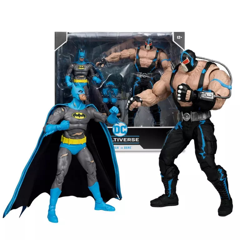 DC MULTIVERSE 7IN WITH MEGAFIG 2PK - BATMAN VS BANE (KNIGHTFALL)