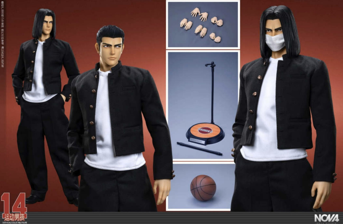 NOVA Studio NOVA-14A 1/6 No. 14 Basketball Player Sports Boy Mitsui Shou Uniform Version