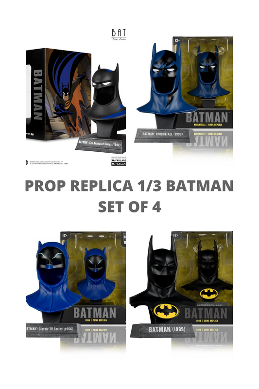 DC DIRECT - PROP REPLICA WV1 - 1:3RD SCALE BATMAN COWL SET OF 4