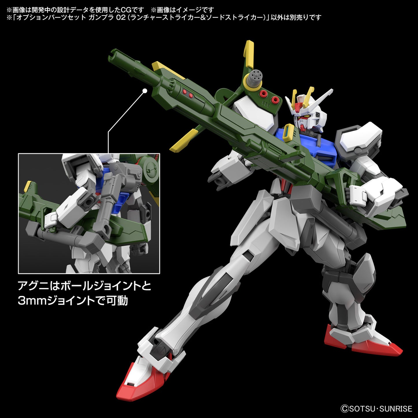 OPTION PARTS SET GUNPLA 02 (LAUNCHER STRIKER & SWORD STRIKER)